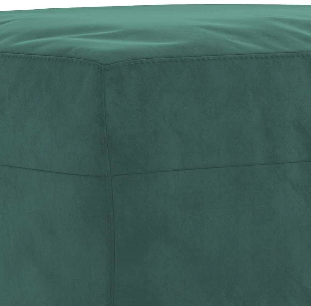 Sofa Sofos komplektas su pagalvėmis, 3 dalių, žalias, aksomas