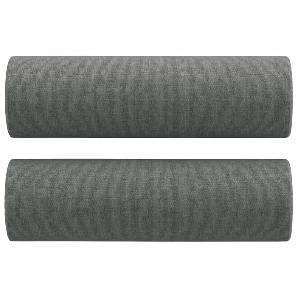 Sofa Sofos komplektas su pagalvėmis, 3 dalių, pilkas, audinys