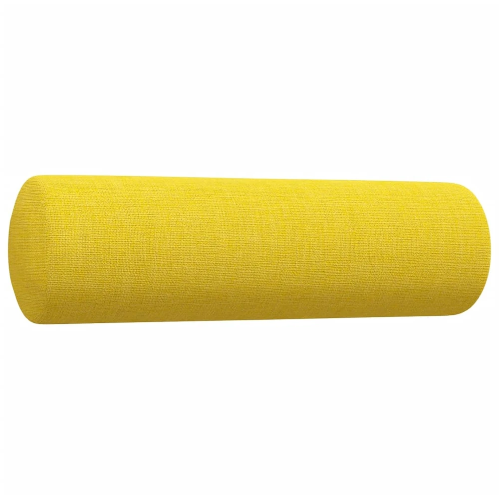 Sofa Sofos komplektas su pagalvėmis, 3 dalių, geltonas, audinys