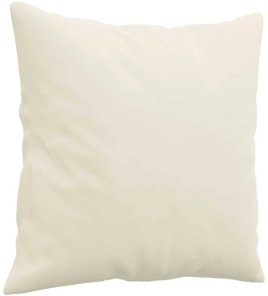 Sofa Sofos komplektas su pagalvėmis, 3 dalių, kreminis, aksomas