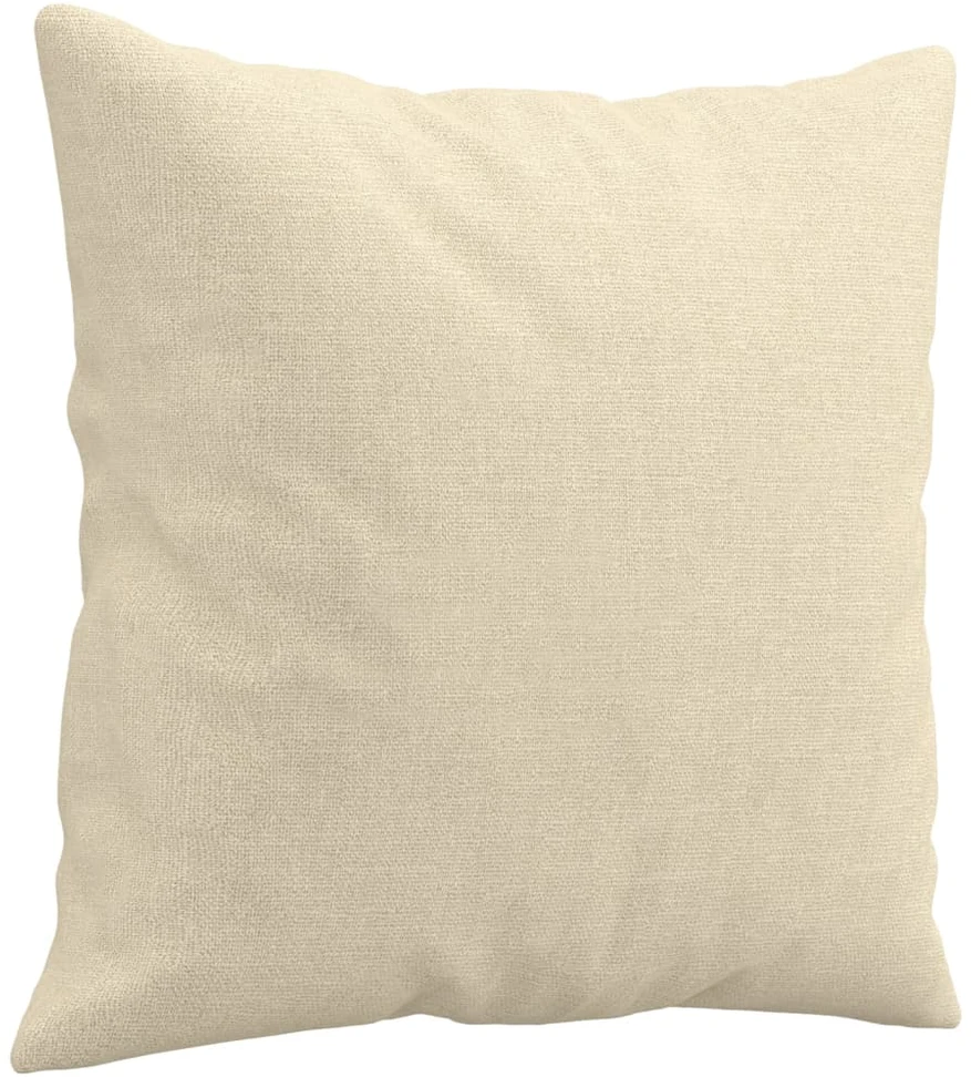 Sofa Sofos komplektas su pagalvėmis, 3 dalių, kreminis, audinys