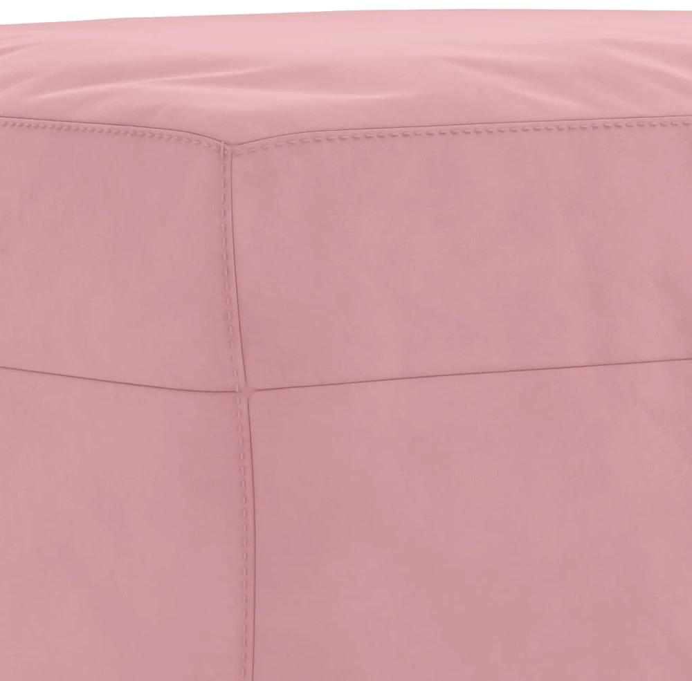 Sofa Sofos komplektas su pagalvėmis, 3 dalių, rožinis, aksomas
