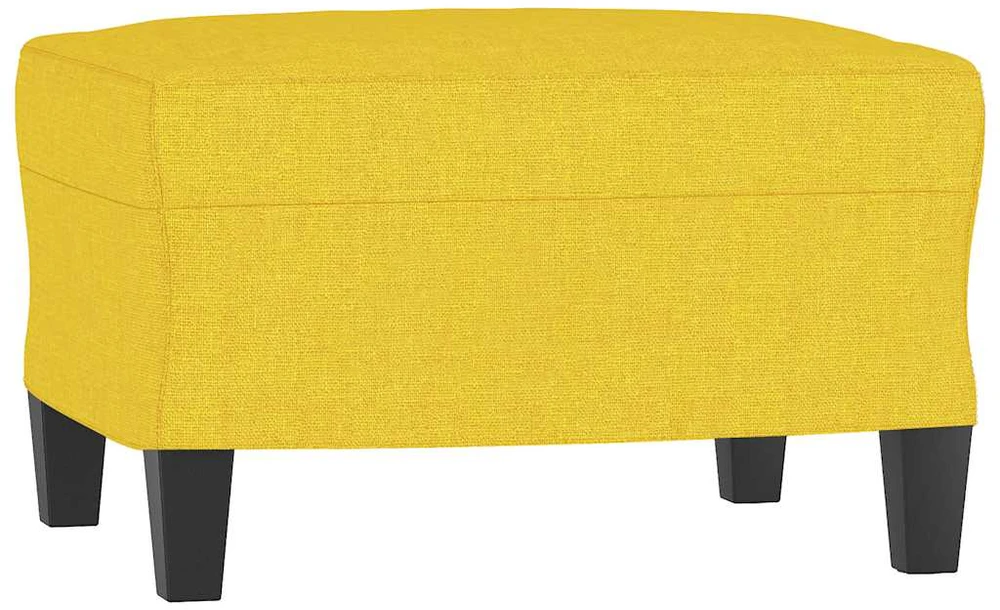 Sofa Sofos komplektas su pagalvėmis, 3 dalių, geltonas, audinys