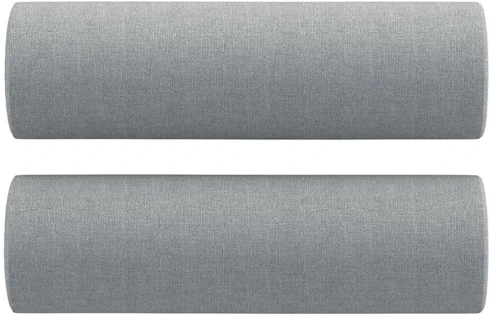 Sofa Sofos komplektas su pagalvėmis, 3 dalių, pilkas, audinys