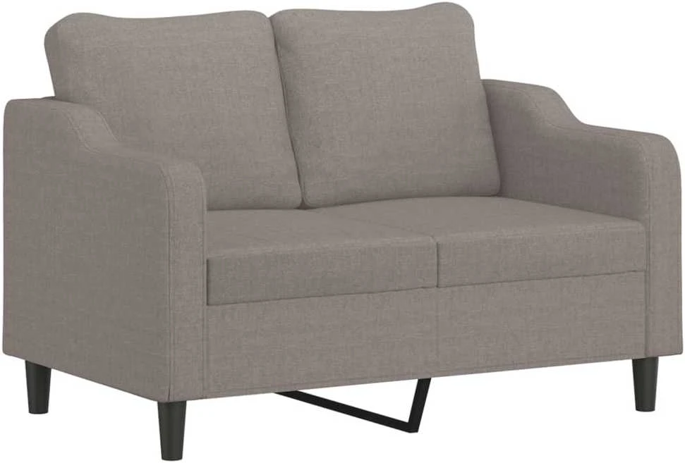 Sofa Sofos komplektas su pagalvėmis, 3 dalių, taupe, audinys