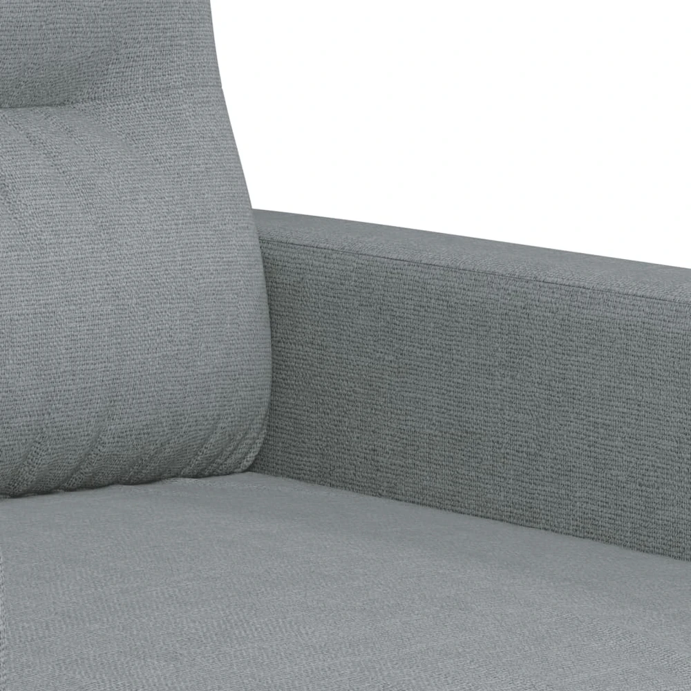 Sofa Sofos komplektas su pagalvėmis, 3 dalių, pilkas, audinys