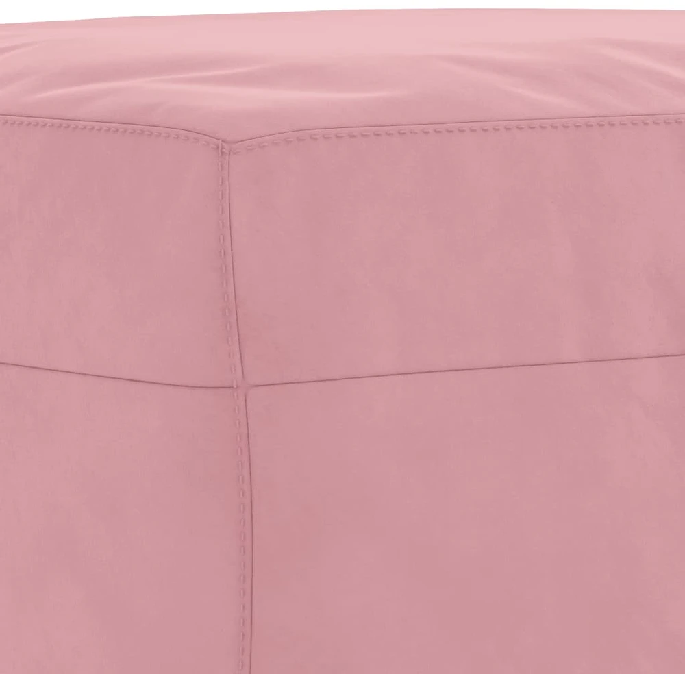 Sofa Sofos komplektas su pagalvėmis, 3 dalių, rožinis, aksomas