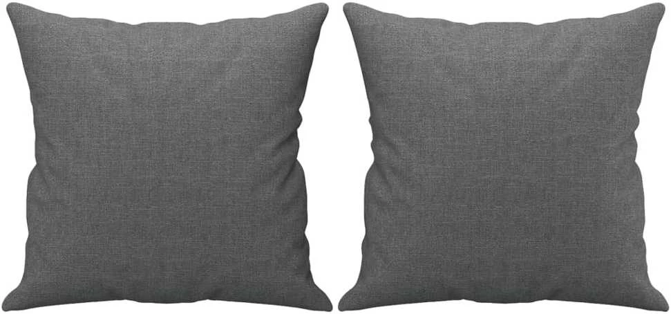 Sofa Sofos komplektas su pagalvėmis, 3 dalių, pilkas, audinys