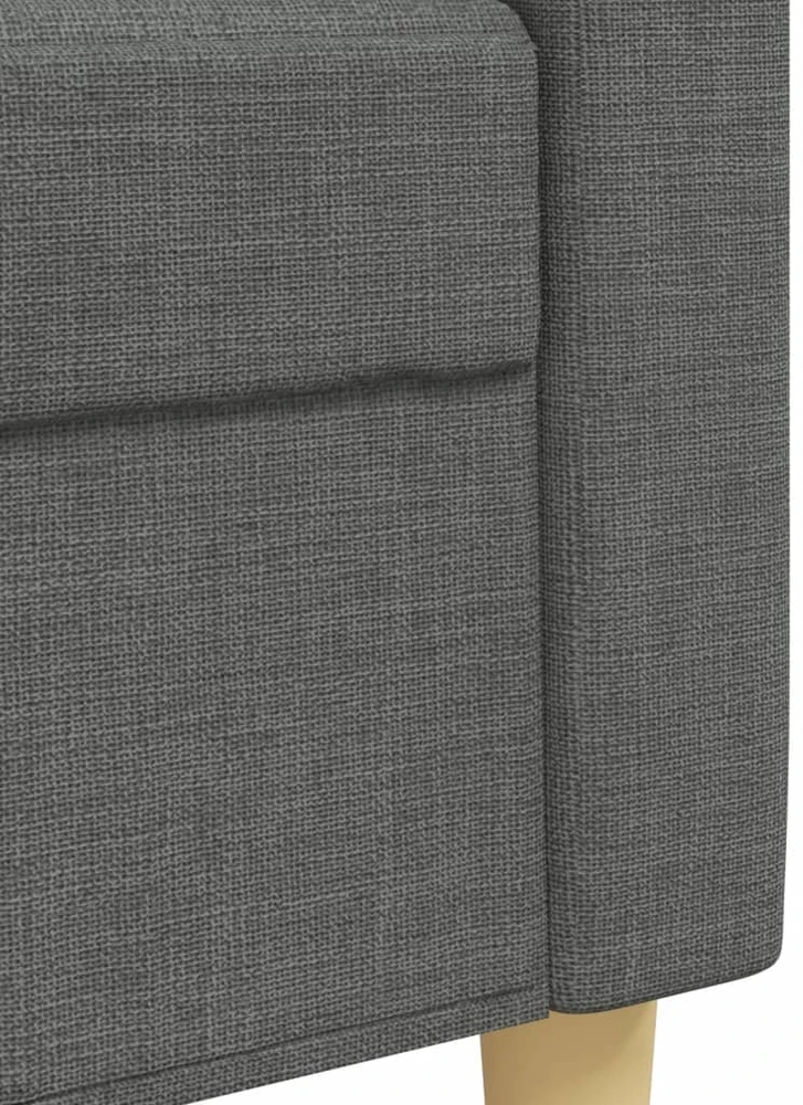 Sofa Sofos komplektas su pagalvėmis, 3 dalių, pilkas, audinys