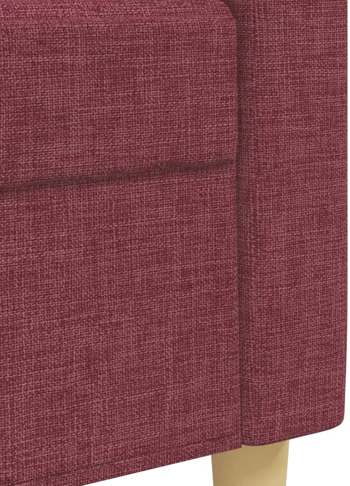 Sofa Sofos komplektas su pagalvėmis, 3 dalių, vyno, audinys