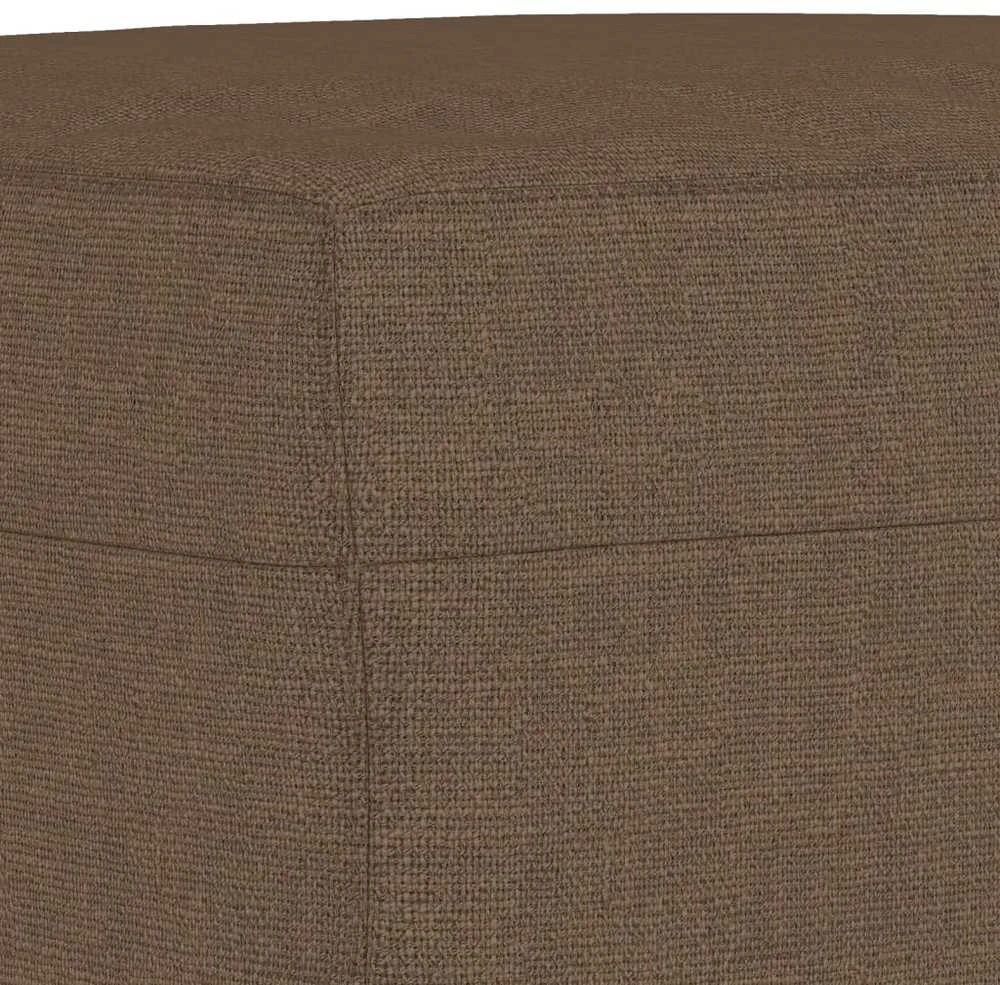 Sofa Sofos komplektas su pagalvėmis, 3 dalių, rudas, audinys