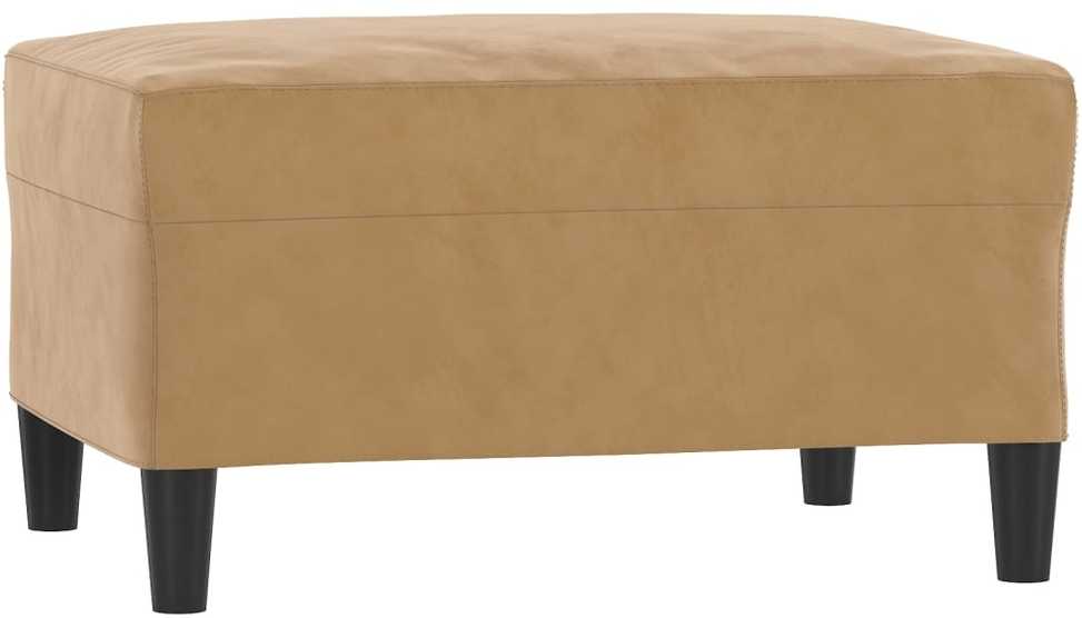 Sofa Sofos komplektas su pagalvėmis, 3 dalių, rudas, aksomas