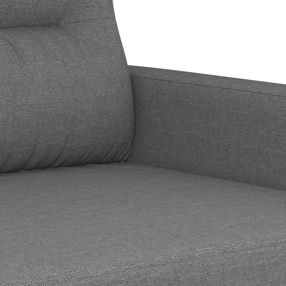 Sofa Sofos komplektas su pagalvėmis, 3 dalių, pilkas, audinys