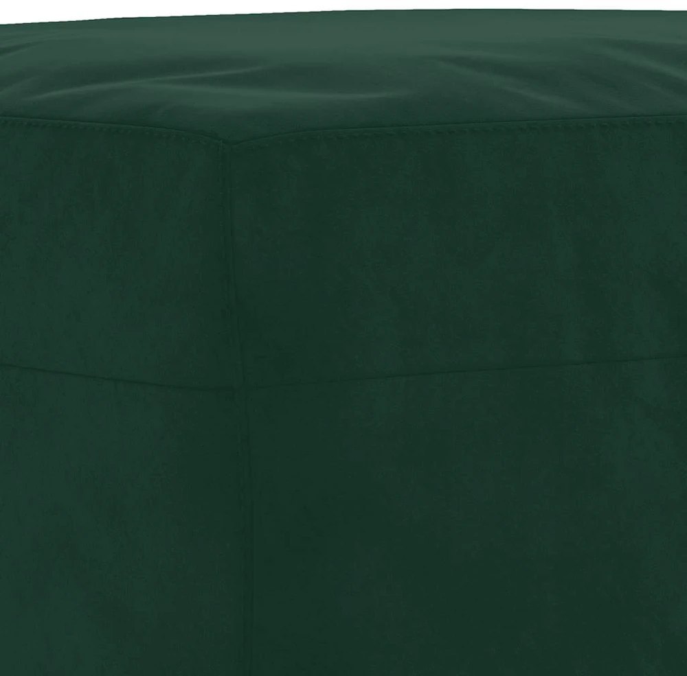Sofa Sofos komplektas su pagalvėmis, 3 dalių, žalias, aksomas