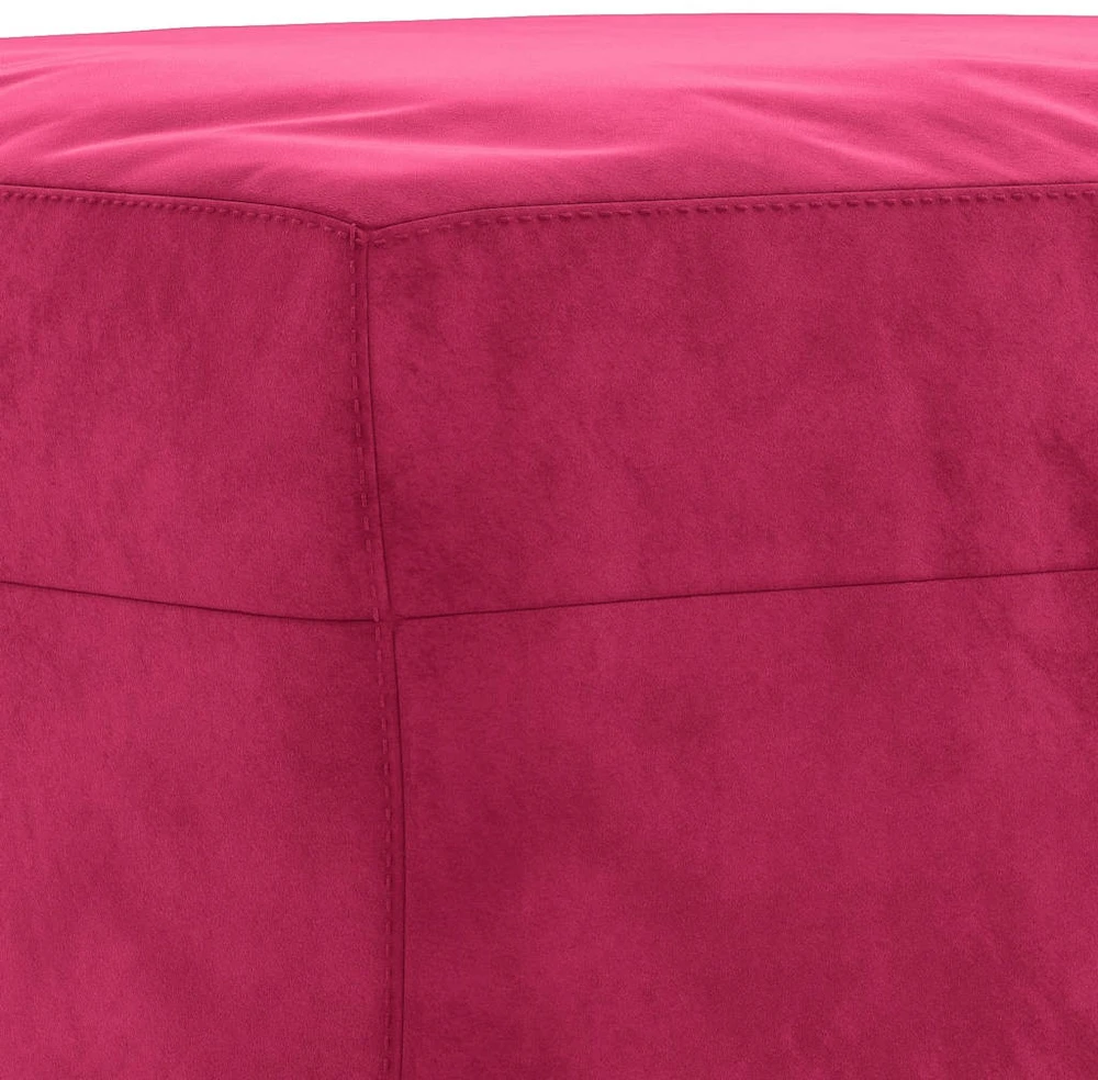 Sofa Sofos komplektas su pagalvėmis, 3 dalių, vyno, aksomas