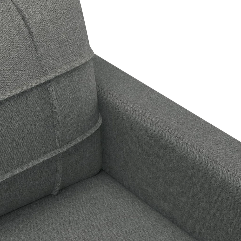 Sofa Sofos komplektas su pagalvėmis, 3 dalių, pilkas, audinys