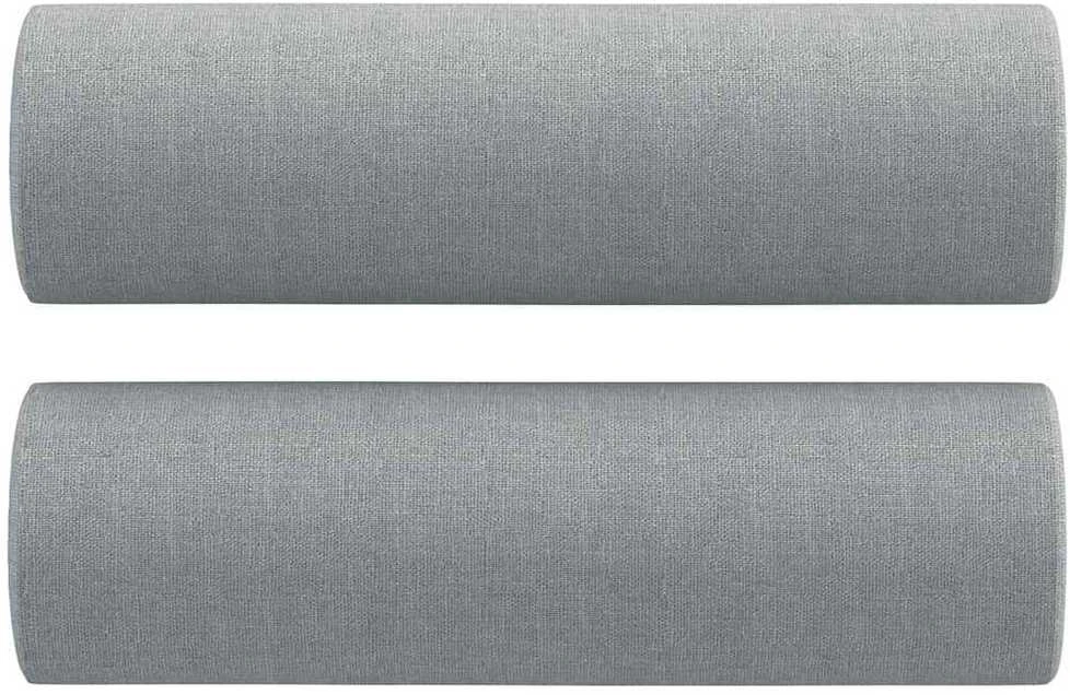 Sofa Sofos komplektas su pagalvėmis, 3 dalių, pilkas, audinys