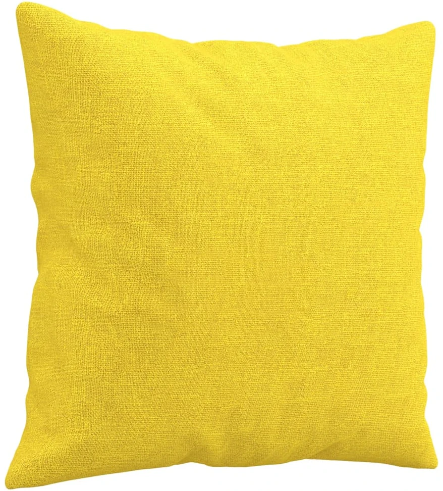 Sofa Sofos komplektas su pagalvėmis, 3 dalių, geltonas, audinys