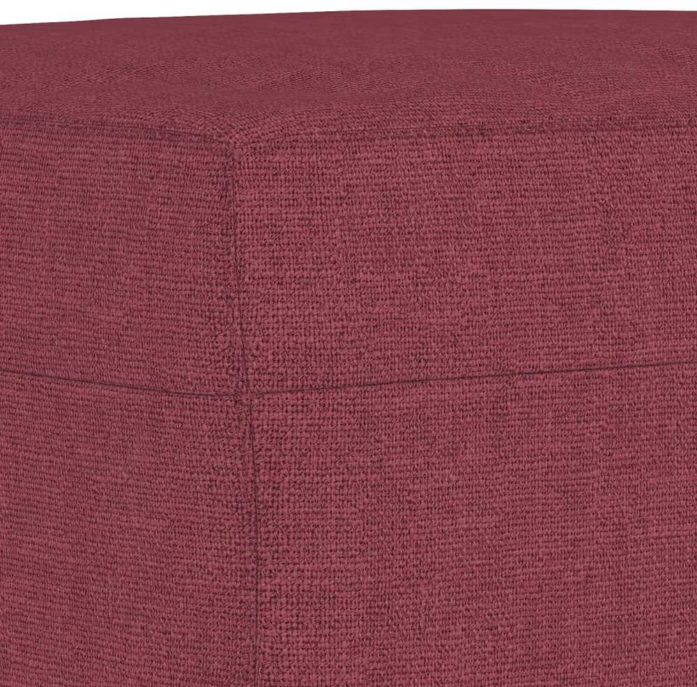 Sofa Sofos komplektas su pagalvėmis, 3 dalių, vyno, audinys