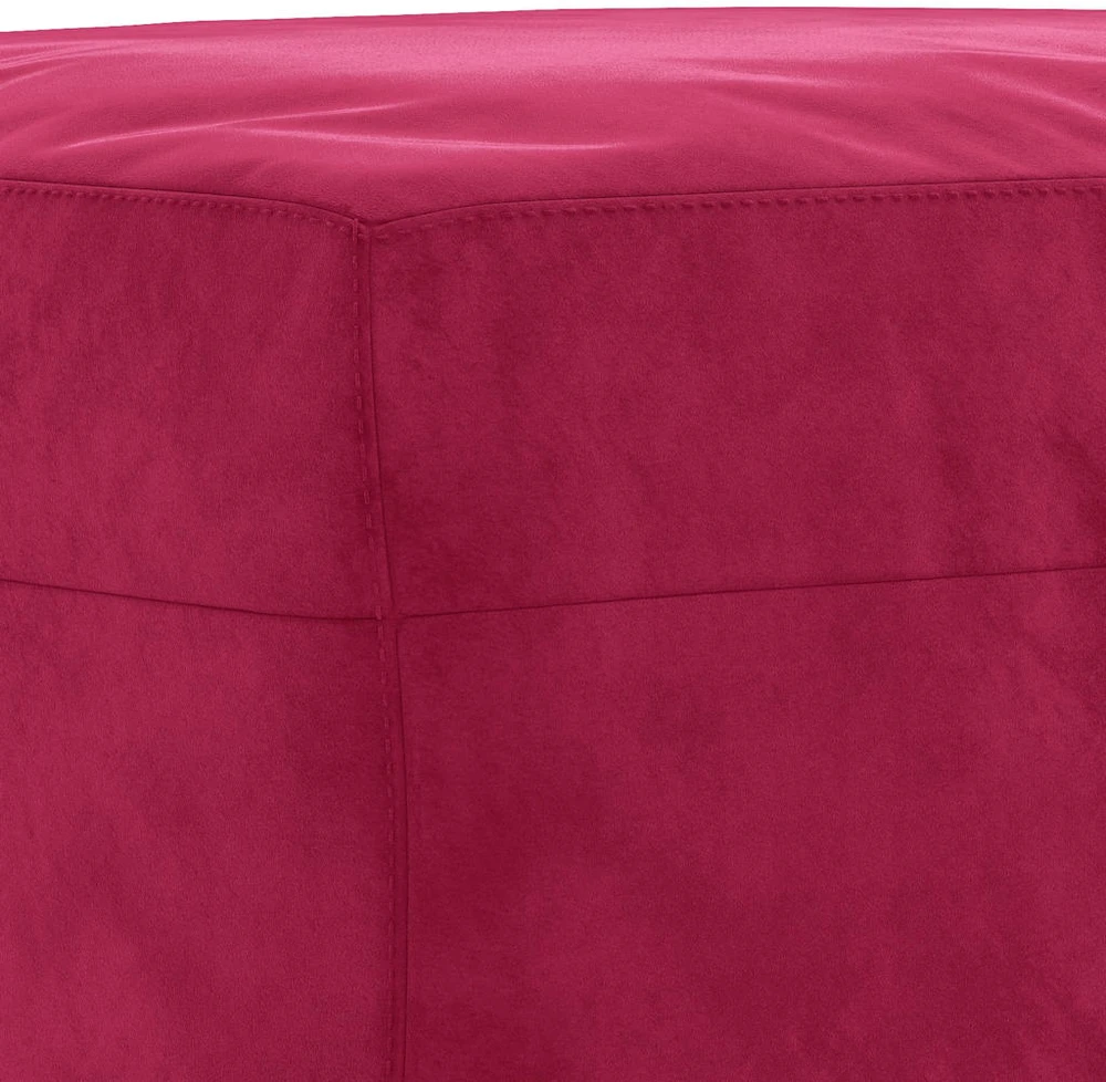 Sofa Sofos komplektas su pagalvėmis, 3 dalių, vyno, aksomas