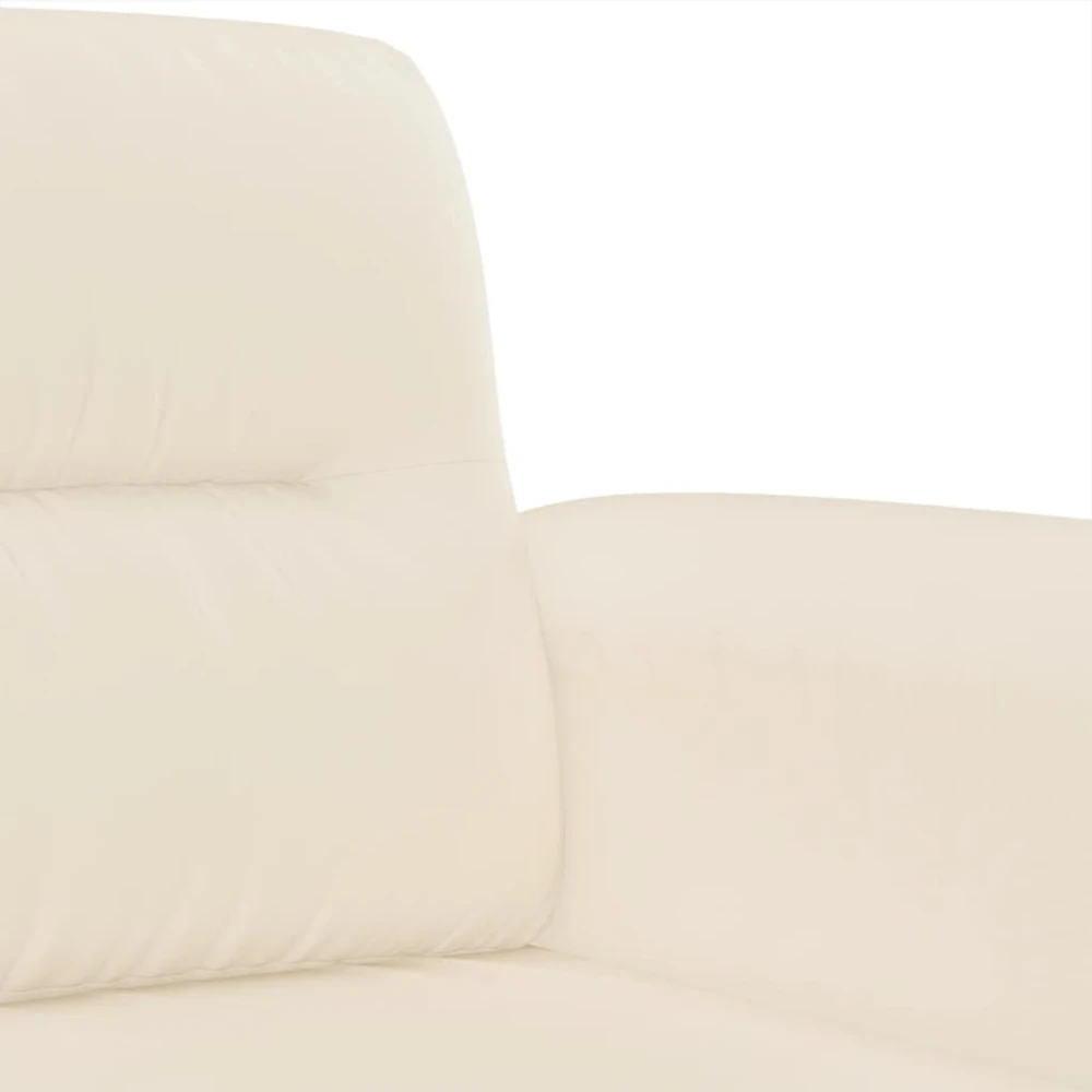 Sofa Sofos komplektas su pagalvėmis, 3 dalių, smėlio, audinys