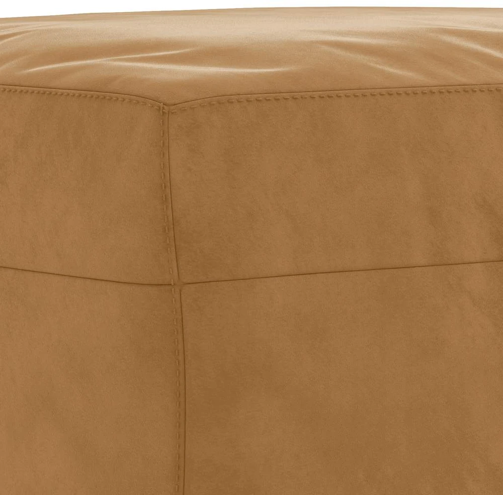 Sofa Sofos komplektas su pagalvėmis, 3 dalių, rudas, aksomas