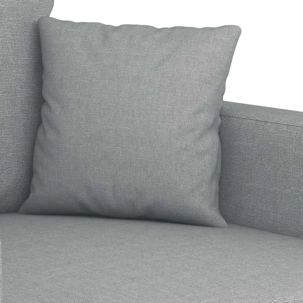 Sofa Sofos komplektas su pagalvėmis, 3 dalių, pilkas, audinys