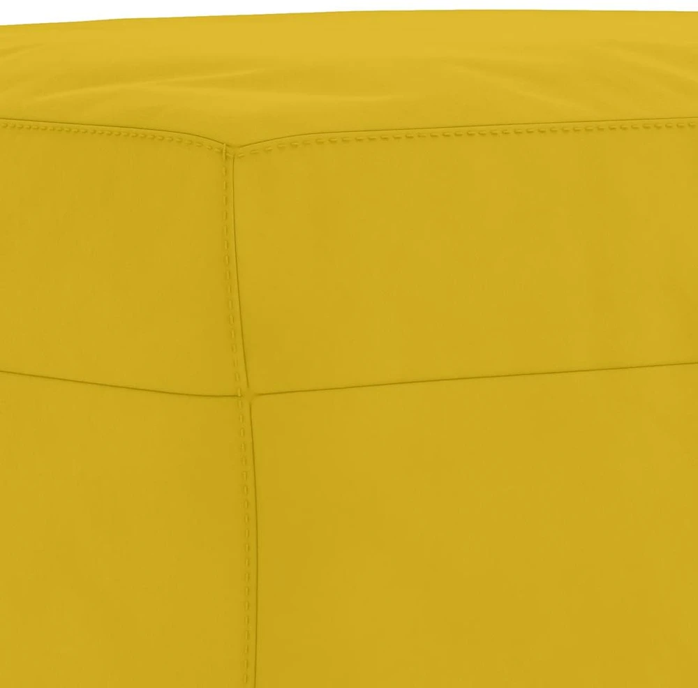 Sofa Sofos komplektas su pagalvėmis, 3 dalių, geltonas, aksomas