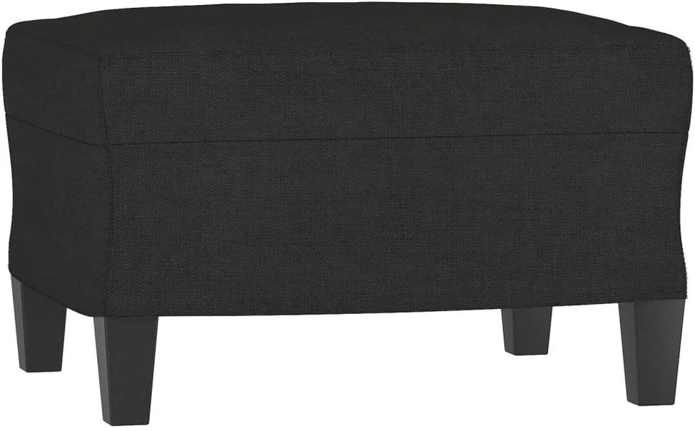 Sofa Sofos komplektas su pagalvėmis, 3 dalių, juodas, audinys