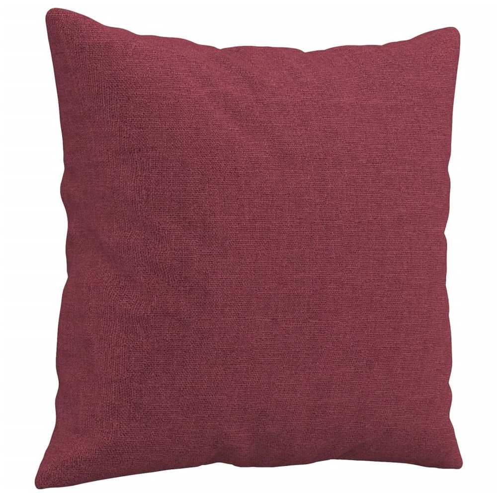 Sofa Sofos komplektas su pagalvėmis, 3 dalių, vyno, audinys