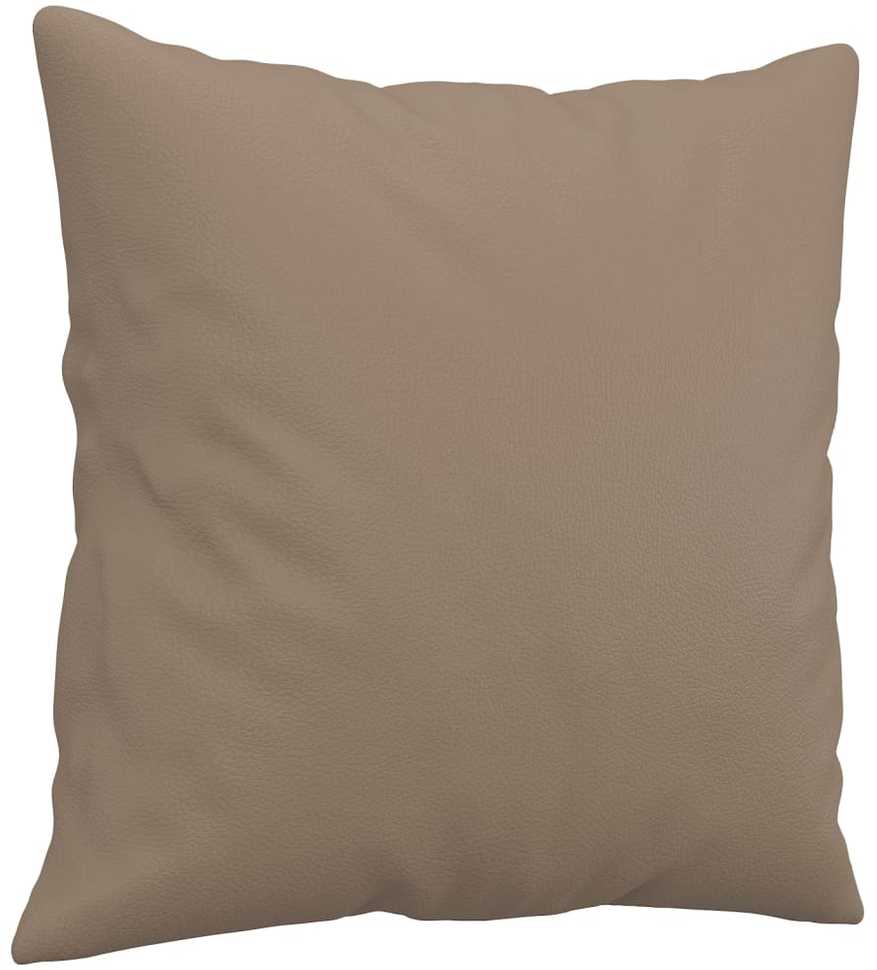 Sofa Sofos komplektas su pagalvėmis, 3 dalių, kapučino, dirbtinė oda