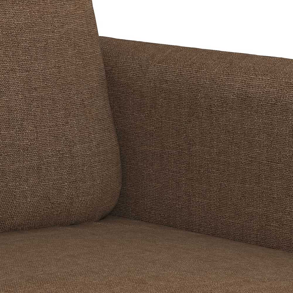 Sofa Sofos komplektas su pagalvėmis, 3 dalių, rudas, audinys