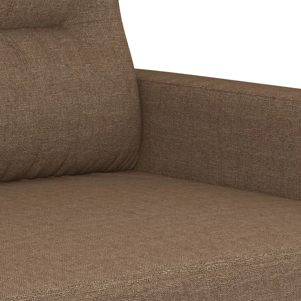 Sofa Sofos komplektas su pagalvėmis, 3 dalių, rudas, audinys