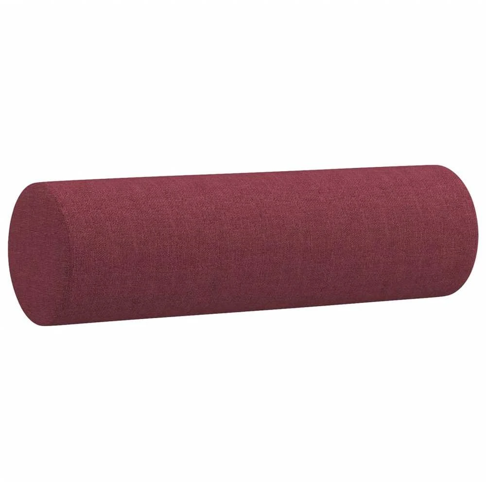 Sofa Sofos komplektas su pagalvėmis, 3 dalių, vyno, audinys