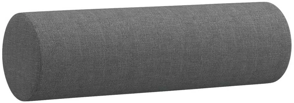 Sofa Sofos komplektas su pagalvėmis, 3 dalių, pilkas, audinys