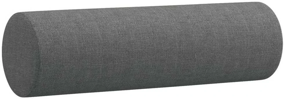 Sofa Sofos komplektas su pagalvėmis, 3 dalių, pilkas, audinys