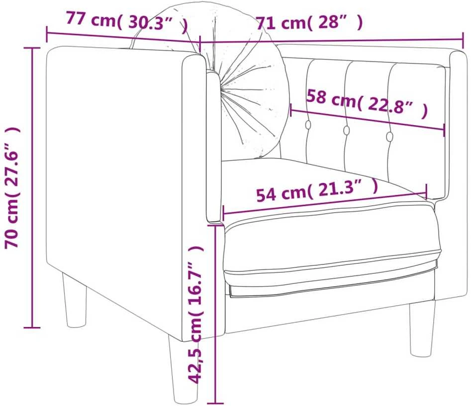 Sofa Sofos komplektas su pagalvėmis, 3 dalių, rožinis, aksomas