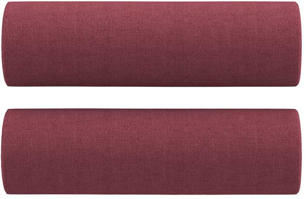 Sofa Sofos komplektas su pagalvėmis, 3 dalių, vyno, audinys