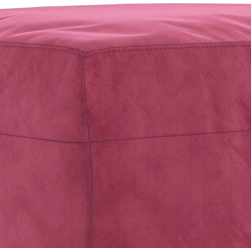 Sofa Sofos komplektas su pagalvėmis, 3 dalių, vyno, aksomas