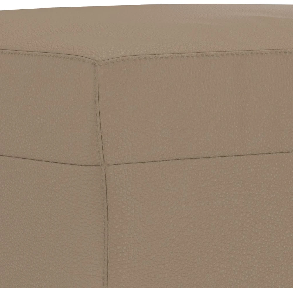 Sofa Sofos komplektas su pagalvėmis, 3 dalių, kapučino, dirbtinė oda
