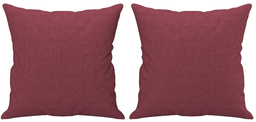 Sofa Sofos komplektas su pagalvėmis, 3 dalių, vyno, audinys