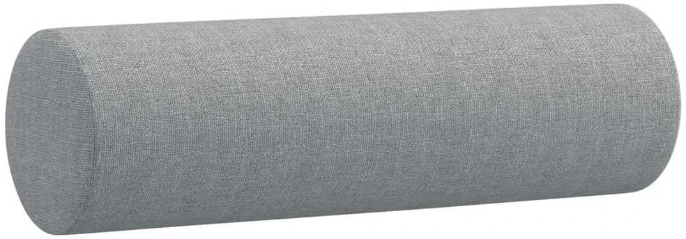 Sofa Sofos komplektas su pagalvėmis, 3 dalių, pilkas, audinys