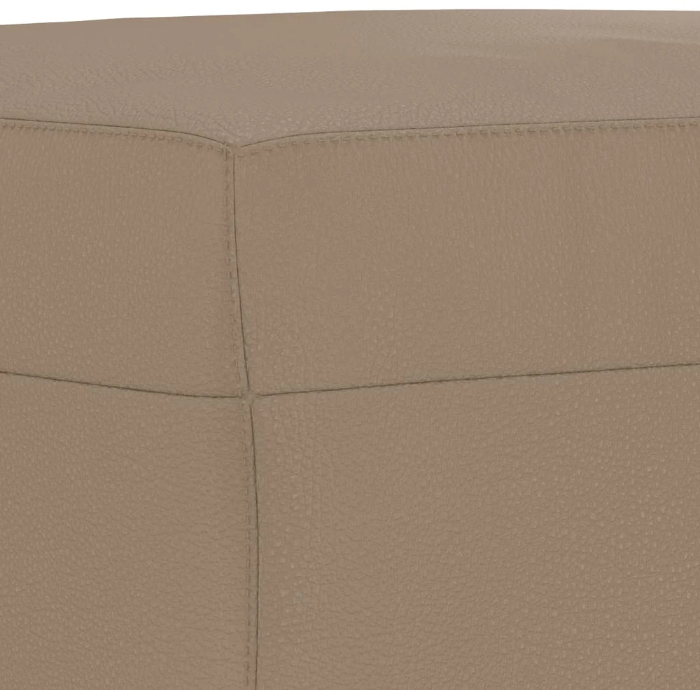 Sofa Sofos komplektas su pagalvėmis, 3 dalių, kapučino, dirbtinė oda
