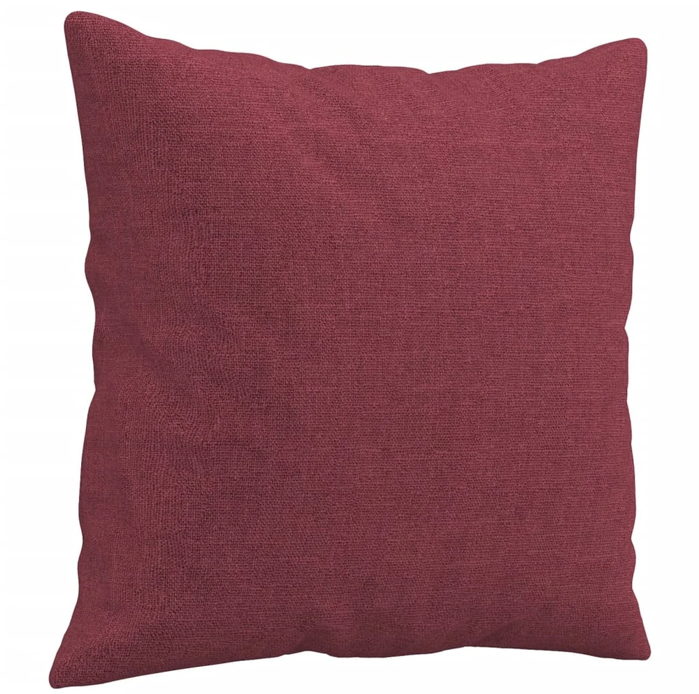 Sofa Sofos komplektas su pagalvėmis, 3 dalių, vyno, audinys