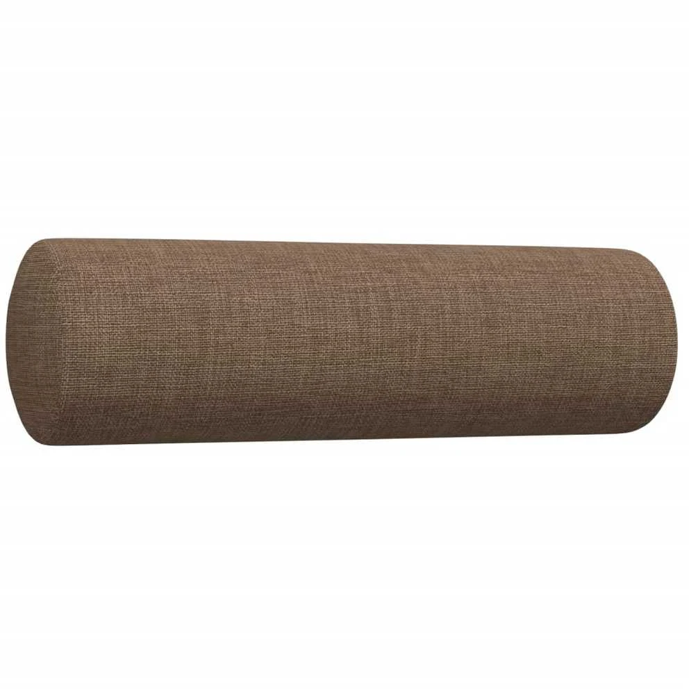 Sofa Sofos komplektas su pagalvėmis, 3 dalių, rudas, audinys