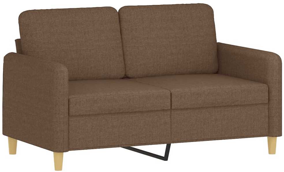 Sofa Sofos komplektas su pagalvėmis, 3 dalių, rudas, audinys
