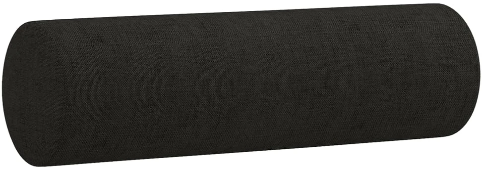 Sofa Sofos komplektas su pagalvėmis, 3 dalių, juodas, audinys
