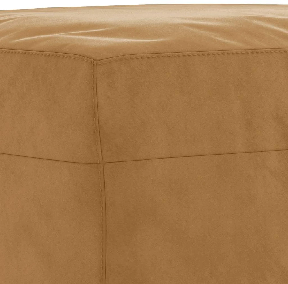 Sofa Sofos komplektas su pagalvėmis, 3 dalių, rudas, aksomas