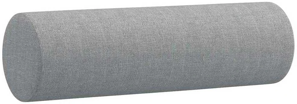 Sofa Sofos komplektas su pagalvėmis, 3 dalių, pilkas, audinys