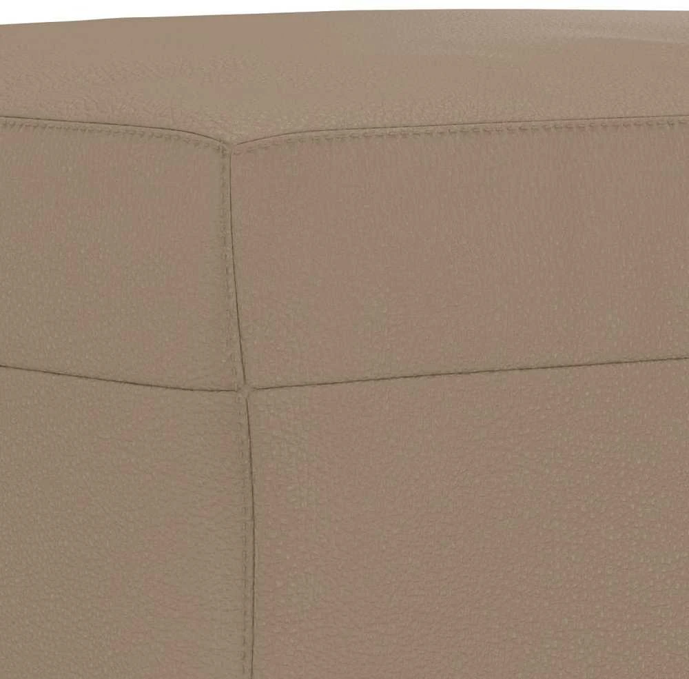 Sofa Sofos komplektas su pagalvėmis, 3 dalių, kapučino, dirbtinė oda